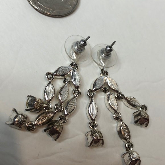 Napier silver dangle earrings - Picture 4 of 5